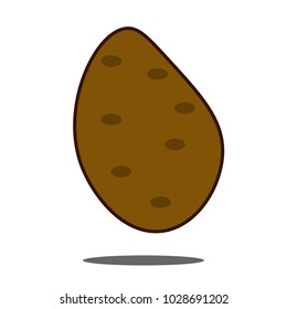 Potato icon in flat style on a white background vector illustration EPS