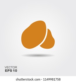 Potato icon in flat style on a white background