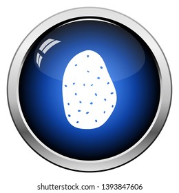 Potato Icon. Glossy Button Design. Vector Illustration.