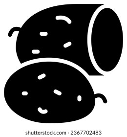 potato icon with glyph style. Suitable for website design, logo, app, UI and ETC.