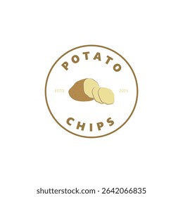 Potato icon illustration, potato chips logo Design for your Business