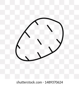 Potato icon isolated on transparent background. Vegetable symbol modern, simple, vector, icon for website design, mobile app, ui. Vector Illustration