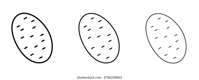 Potato icon linear style sign for mobile concept and web design.