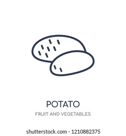 Potato icon. Potato linear symbol design from Fruit and vegetables collection. Simple outline element vector illustration on white background.