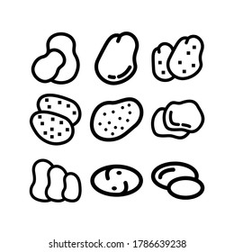 potato icon or logo isolated sign symbol vector illustration - Collection of high quality black style vector icons
