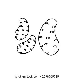 Kartoffelsymbol auf weißem Hintergrund, Vektorgrafik