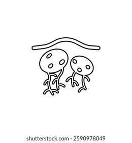 potato icon on white background, vector illustration
