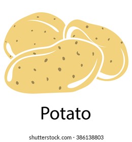 Potato icon on white background. Vector illustration.