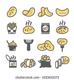 Potato Icon Set