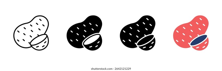 Potato icon sheet multiple style collection