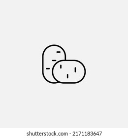 Potato icon sign vector,Symbol, logo illustration for web and mobile