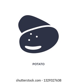 potato icon. Simple element illustration from fruits concept. potato editable symbol design on white background. Can be use for web and mobile.