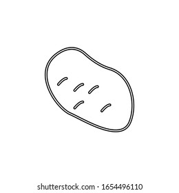 icono de potato. Línea delgada simple, contorno vectorial de iconos web para ui y ux, sitio web o aplicación móvil