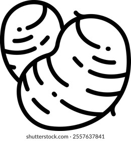 Potato Icon. Thin Line Potato Icon