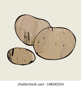 Potato icon. Vector art