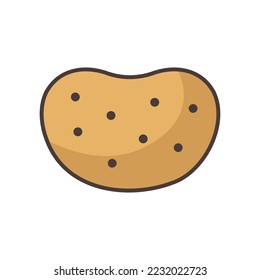plantilla de diseño del vector del icono de papa en fondo blanco