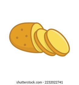 potato icon vector design template in white background