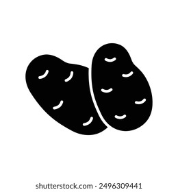 Icono de la patata Plantilla de diseño de Vector simple y limpio