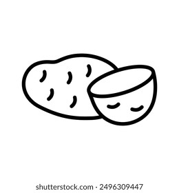 Icono de la patata Plantilla de diseño de Vector simple y limpio