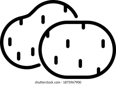 potato icon , vector illustration