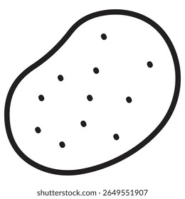 Kartoffelsymbol, Vektorgrafik, isoliertes Zeichen