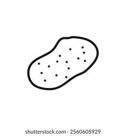 Potato icon vector line logo art