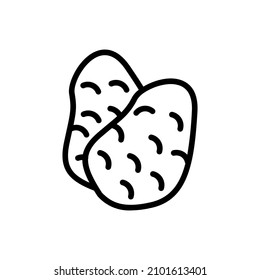estilo de línea de logotipo del vector del icono de papa