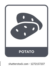 potato icon vector on white background, potato trendy filled icons from Fruits and vegetables collection, potato simple element illustration