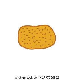 potato icon vector symbol isolated illustration white background