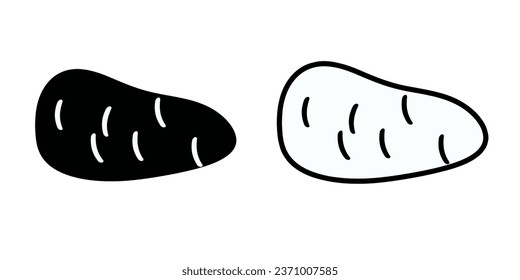 Potato icon vector for websites  isolated on white background.