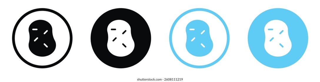 Potato icons design. vector icons for ui designs