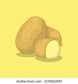 potato illustration, potato vector vegetable, 