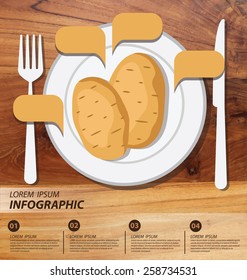 potato, infographics. vegetables vector illustration