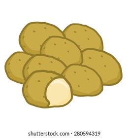 potato isolated illustration on white background
