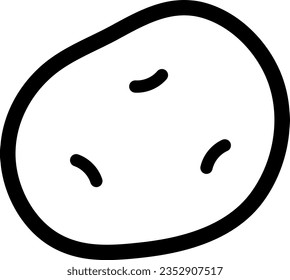A Potato Isolated Vector Icon