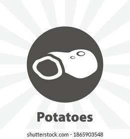 Potato isolated vector icon. fruit design element