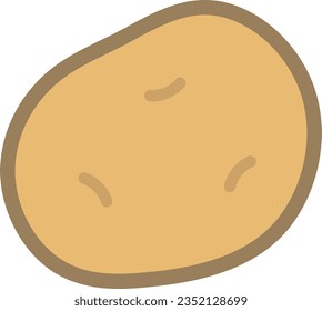 A Potato Isolated Vector Illustration