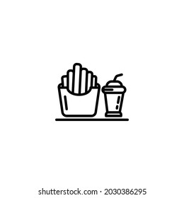 Potato and juice icon vector