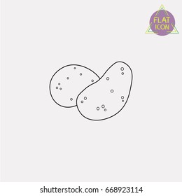 potato line icon