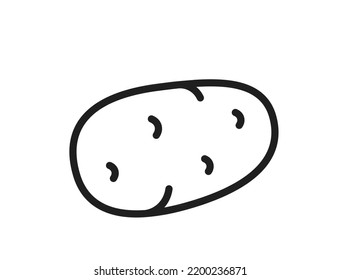 potato line icon. farming, agriculture and vegetable symbol. isolated vector image