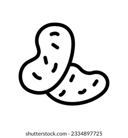 potato line icon illustration vector graphic. Simple element illustration vector graphic, suitable for app, websites, and presentations isolated on white background