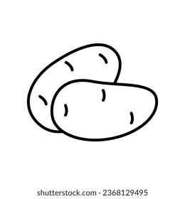 Potato line icon, outline vector sign on white background