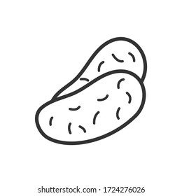 Symbol für die Kartoffelzeile. Vector Illustration.