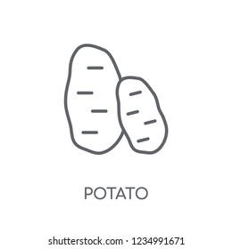Potato linear icon. Modern outline Potato logo concept on white background from Fruits and vegetables collection. Suitable for use on web apps, mobile apps and print media.