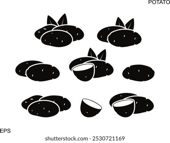 Potato logo. Isolated potato on white background