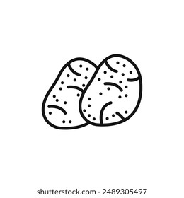 Logotipo de papa con contorno de Vector