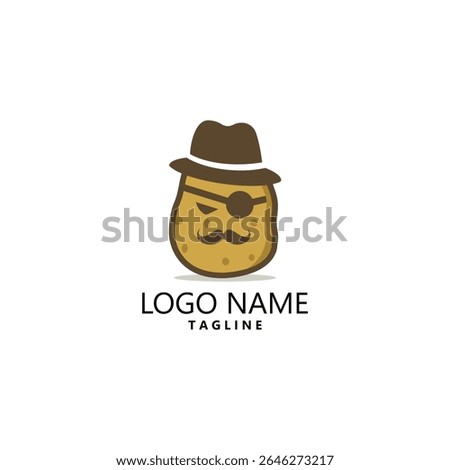 potato mafia logo design vector