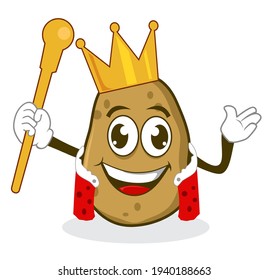 caricatura de mascota de papa en vector