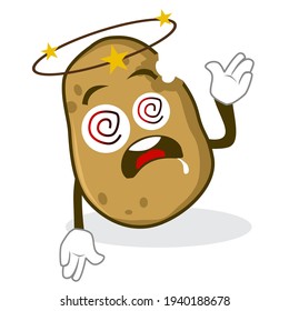 potato mascot cartoon in vector