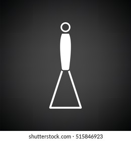 Potato masher icon. Black background with white. Vector illustration.